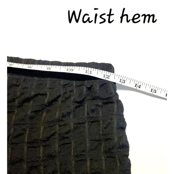 Urban Outfitters Pants Small Black Stretch Popcorn Texture Bootcut Fun Eclectic - Picture 6 of 9